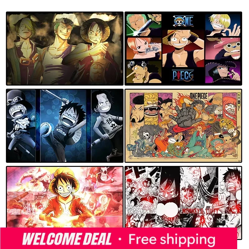 Resin Art Accessories - 2026 Anime One Piece Canvas Painting
