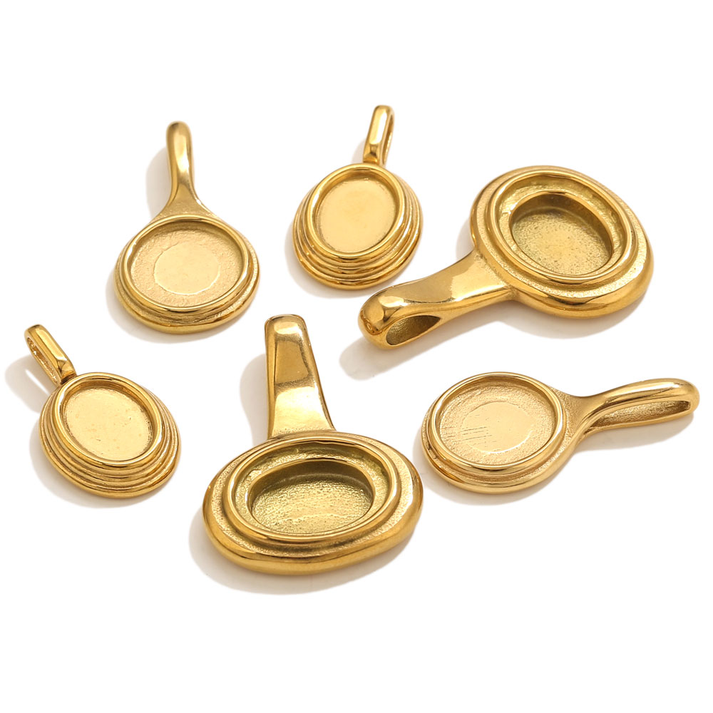 Resin Art Engagement - 5pcs Stainless Steel Round Oval Trays