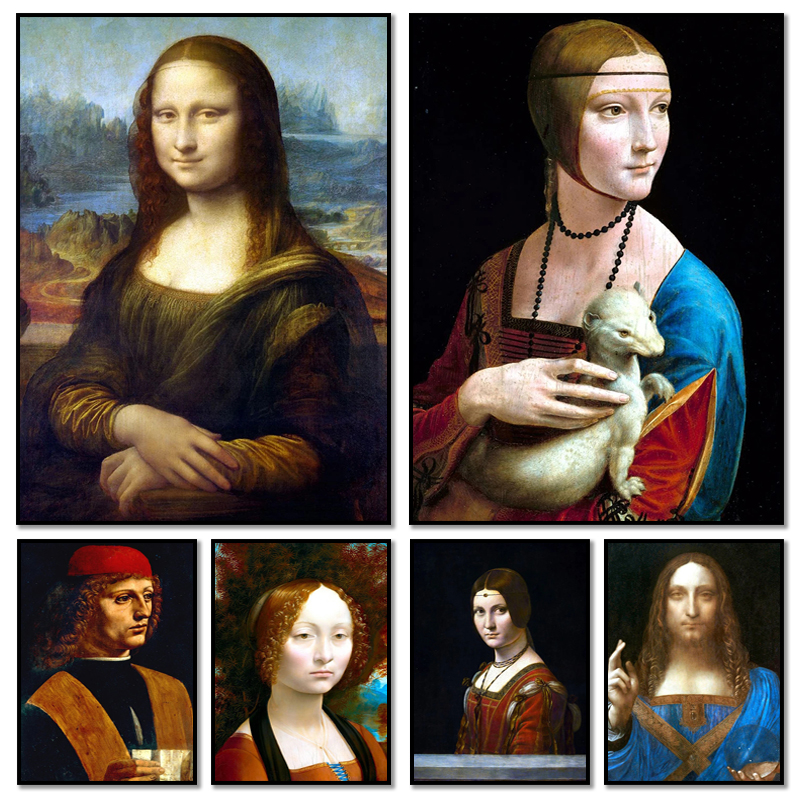 Resin Art Canvas - Famous Leonardo Da Vinci Artwork Mona