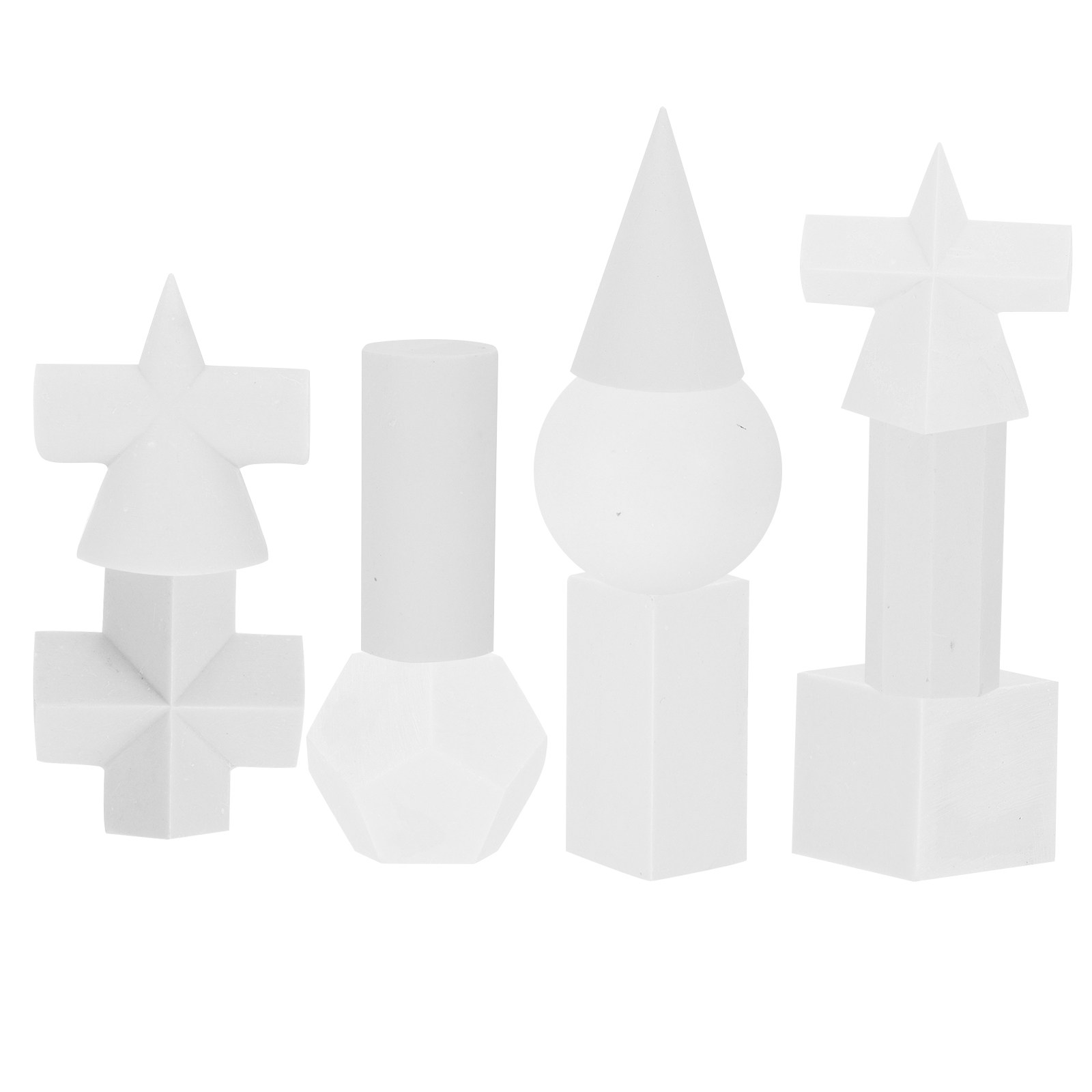 Resin Art Learning - 10Pcs Sketch Practice Resin Geometrical Sculpture