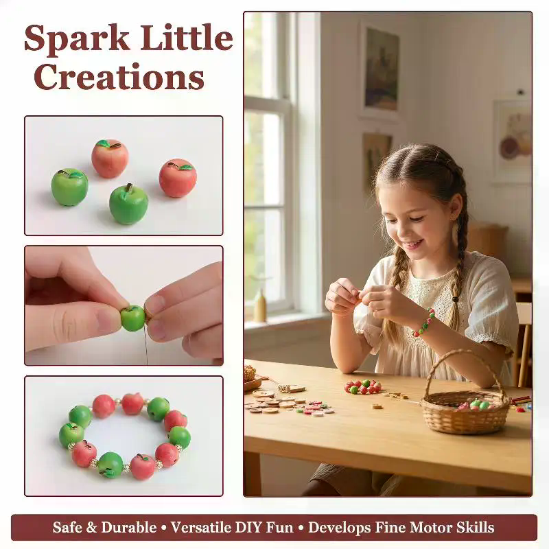 Resin Art Accessories - Cute Fruit Resin Loose Beads 3D