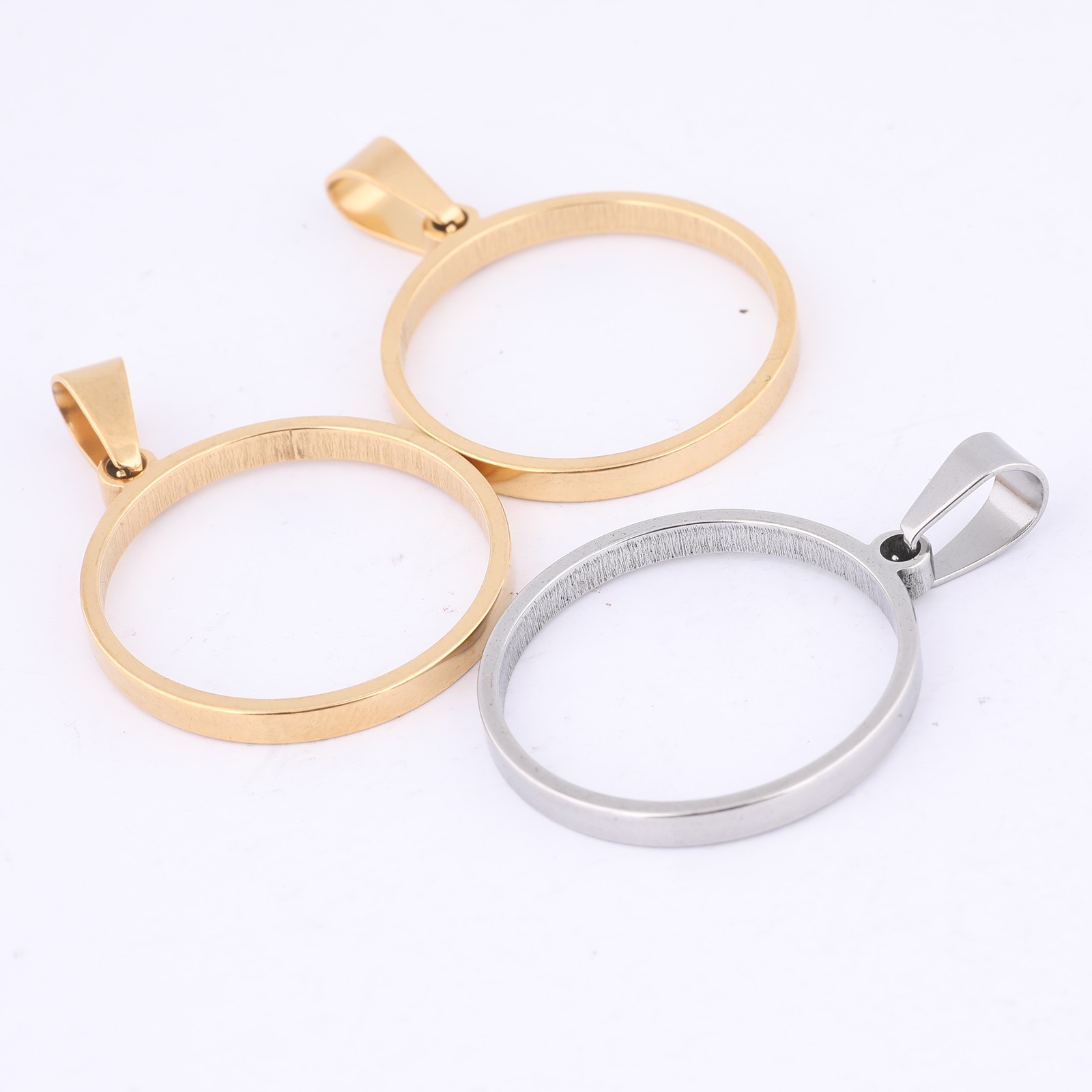 Resin Art Engagement - 10pcs 25mm Round Open Bezel Charms