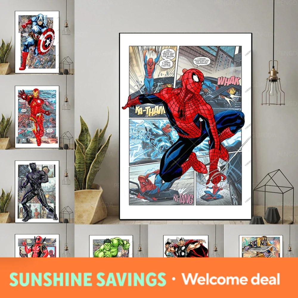 Resin Art Canvas - new Marvel Movie Avengers Wall Art