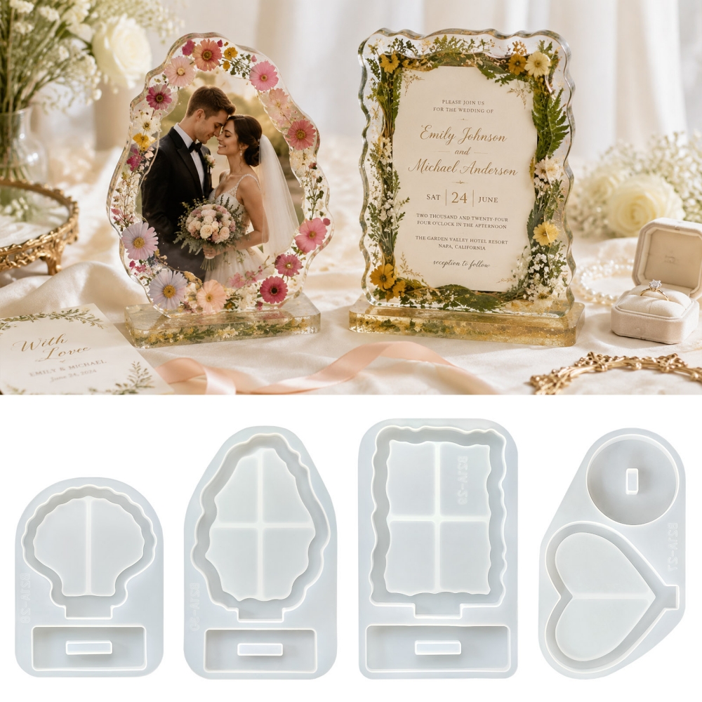 Resin Art Tools - S0305 Love Heart Shell Photo Frame