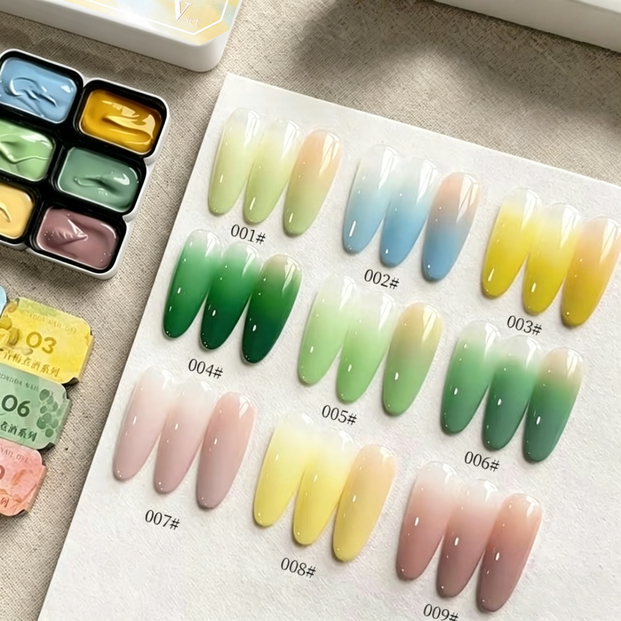 9-color solid nail polish,Bean - Resin Color Paste review and price