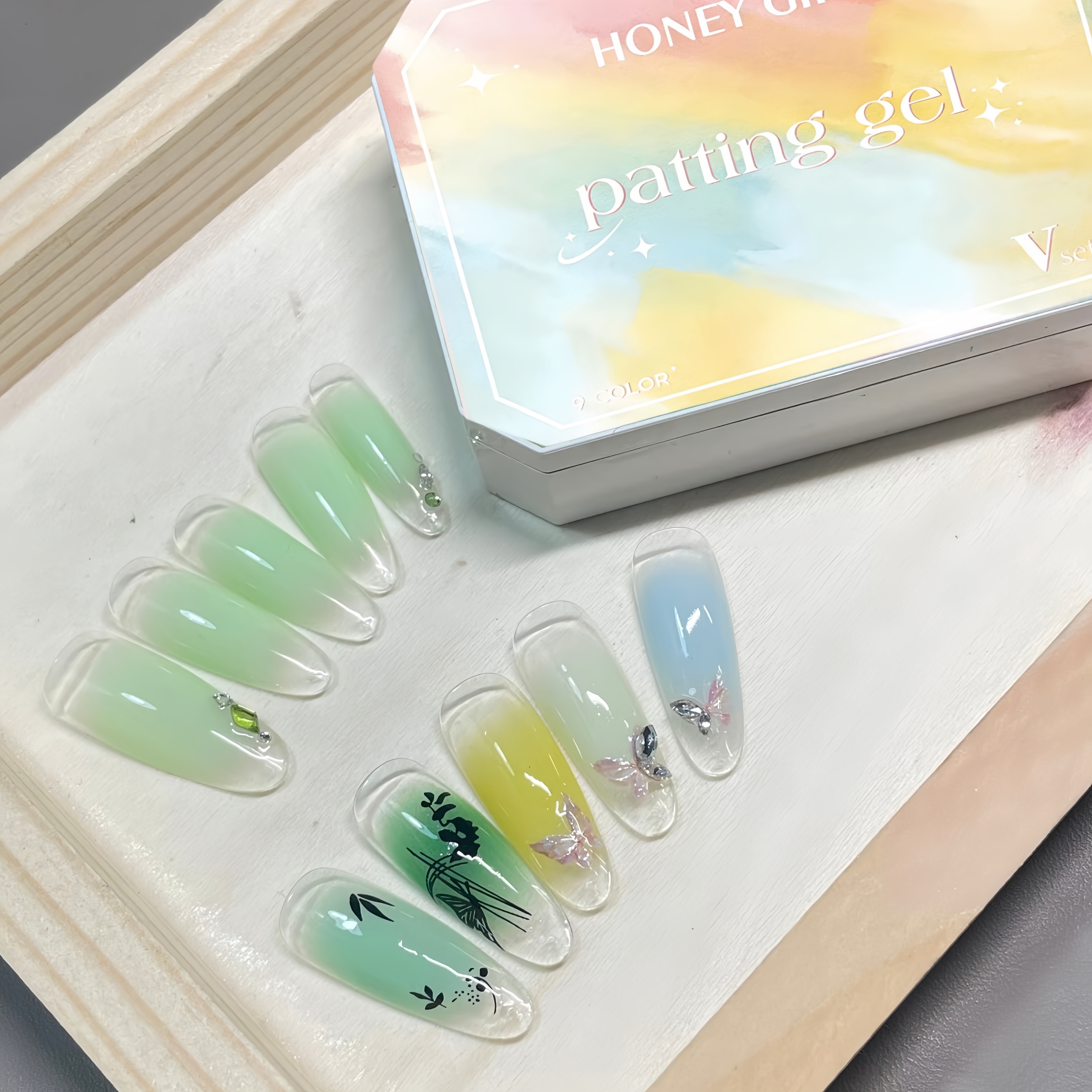 9-color solid nail polish,Bean - Resin Color Paste review and price