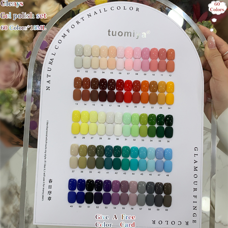 Glenys 60 color nail polish ge - Resin Art Learning review and price