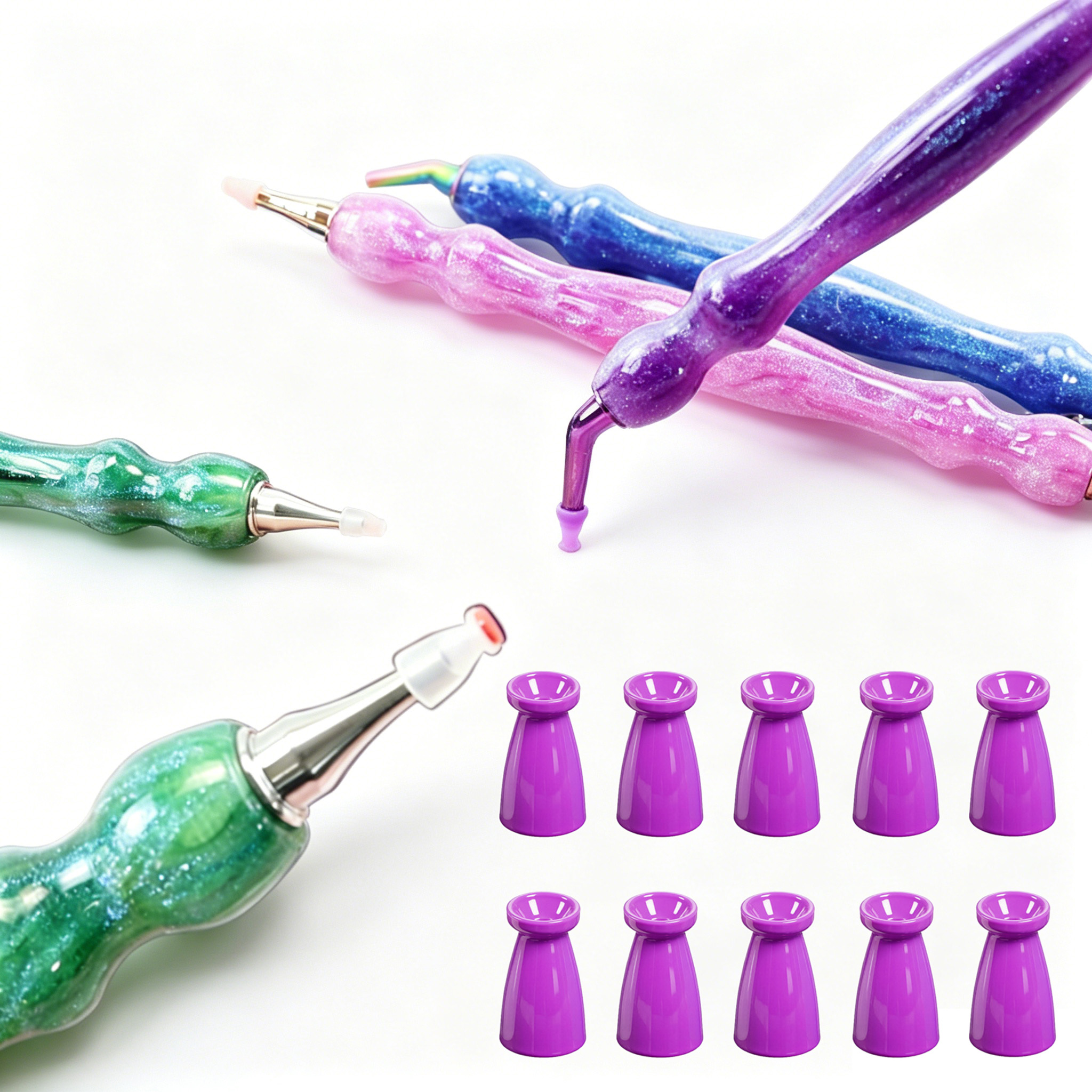 10Pcs Silicone Diamond Paintin - Resin Art Tools review and price