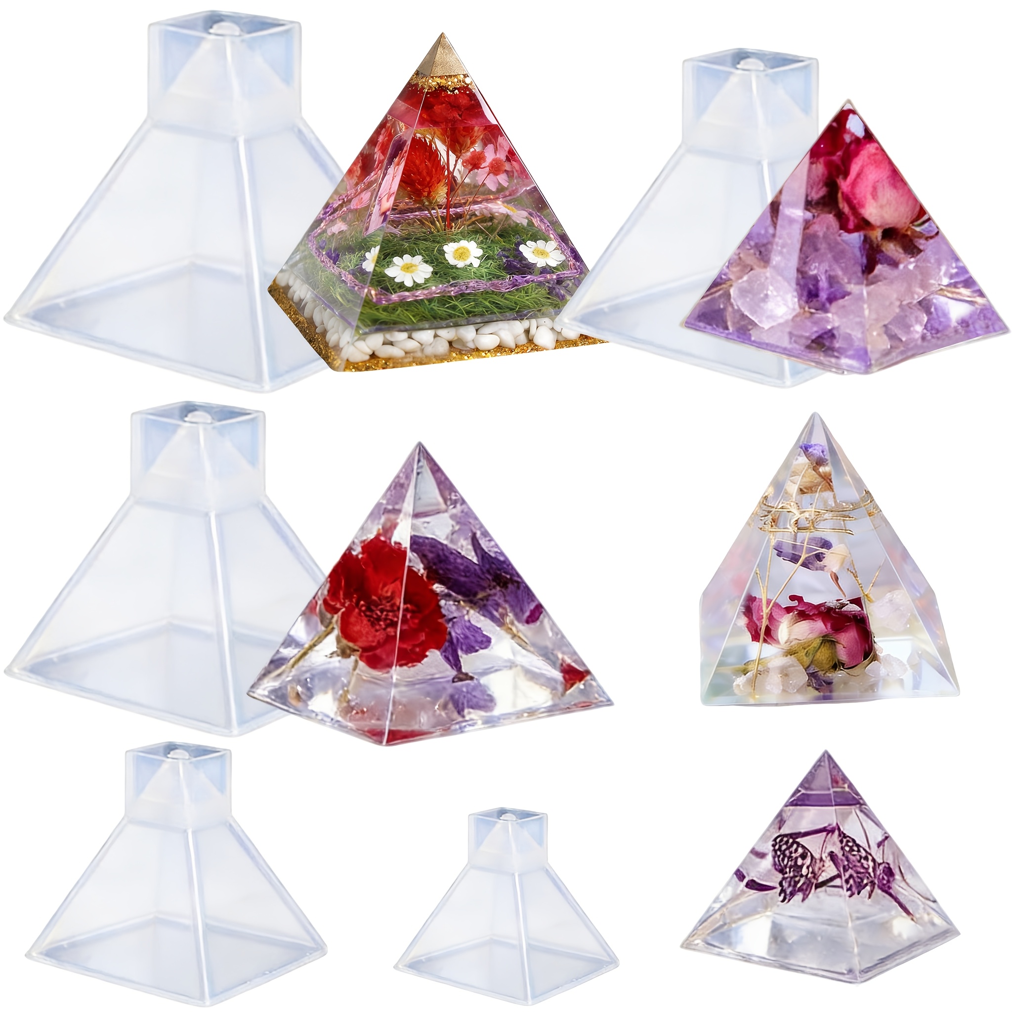 5pc - Pyramid Resin Molds of V - Resin Art Tools review and price