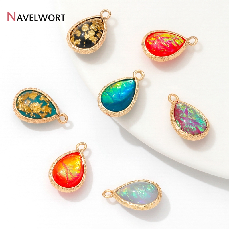 18K Gold Plated Brass With Res - Resin Art Engagement review and price