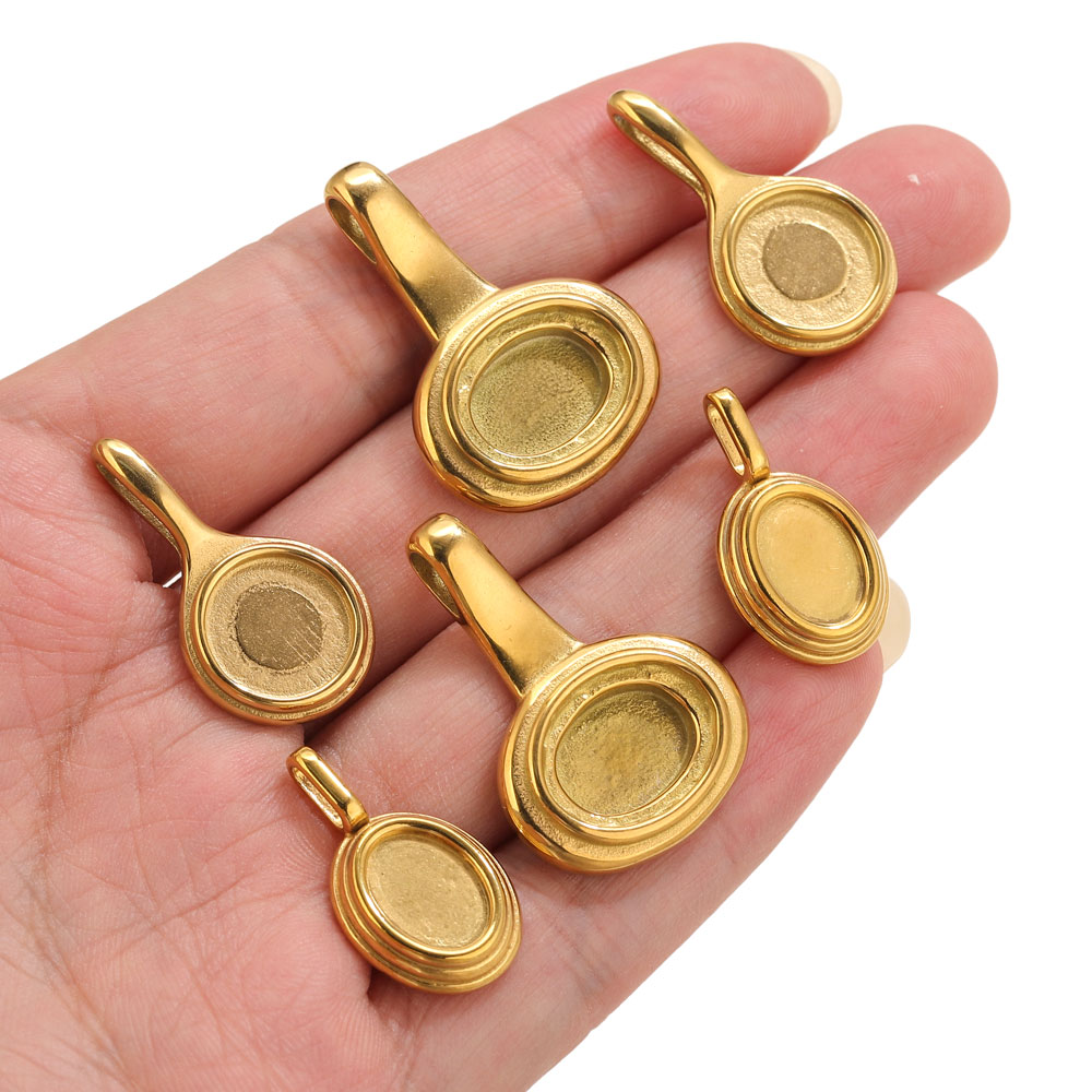 5pcs Stainless Steel Round Ova - Resin Art Engagement review and price