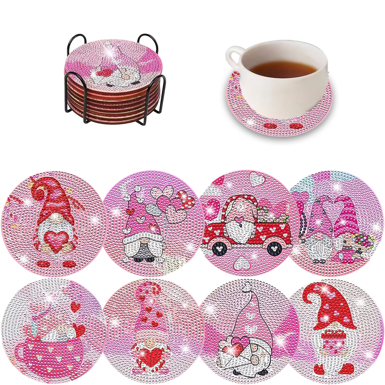 8PCS Valentine's Day Gnome Dia - Resin Art Kit For Beginners review and price