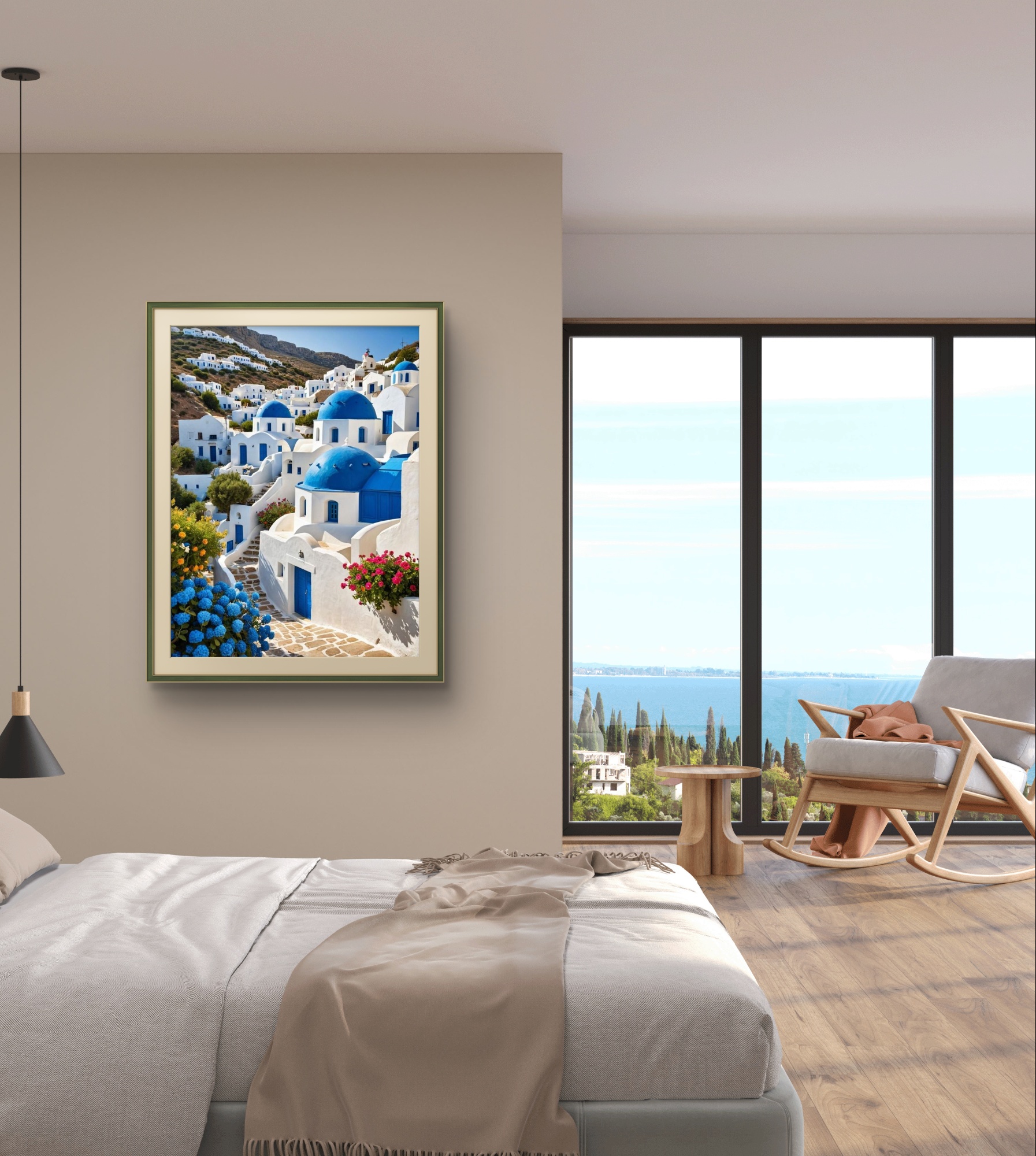 1pc frameless Aegean Sea Blue  - Resin Art Canvas review and price