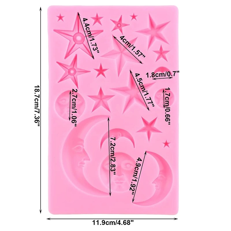 Sun Face Moon Stars Polymer Cl - Resin Art Tools review and price