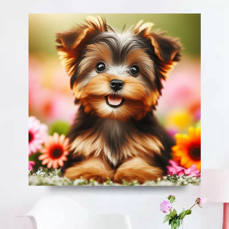Yorkshire Terrier Dog 5D DIY D - Resin Art Canvas review and price