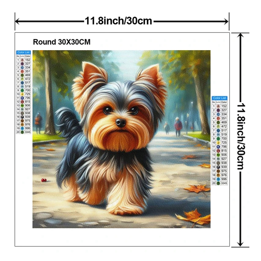 Yorkshire Terrier Dog 5D DIY D - Resin Art Canvas review and price