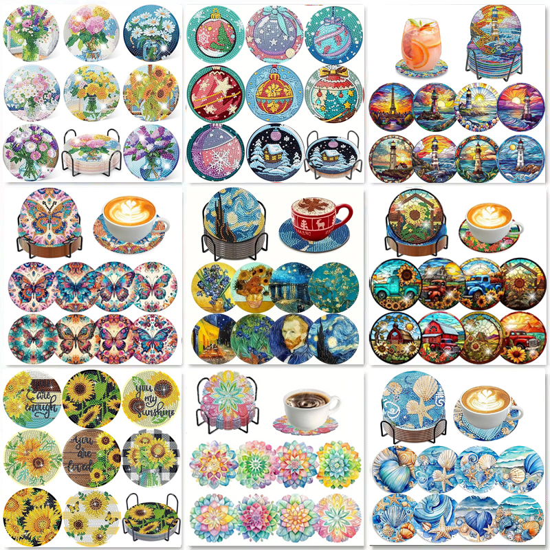 8-Piece Set of Diamond Paintin - Resin Art Canvas review and price