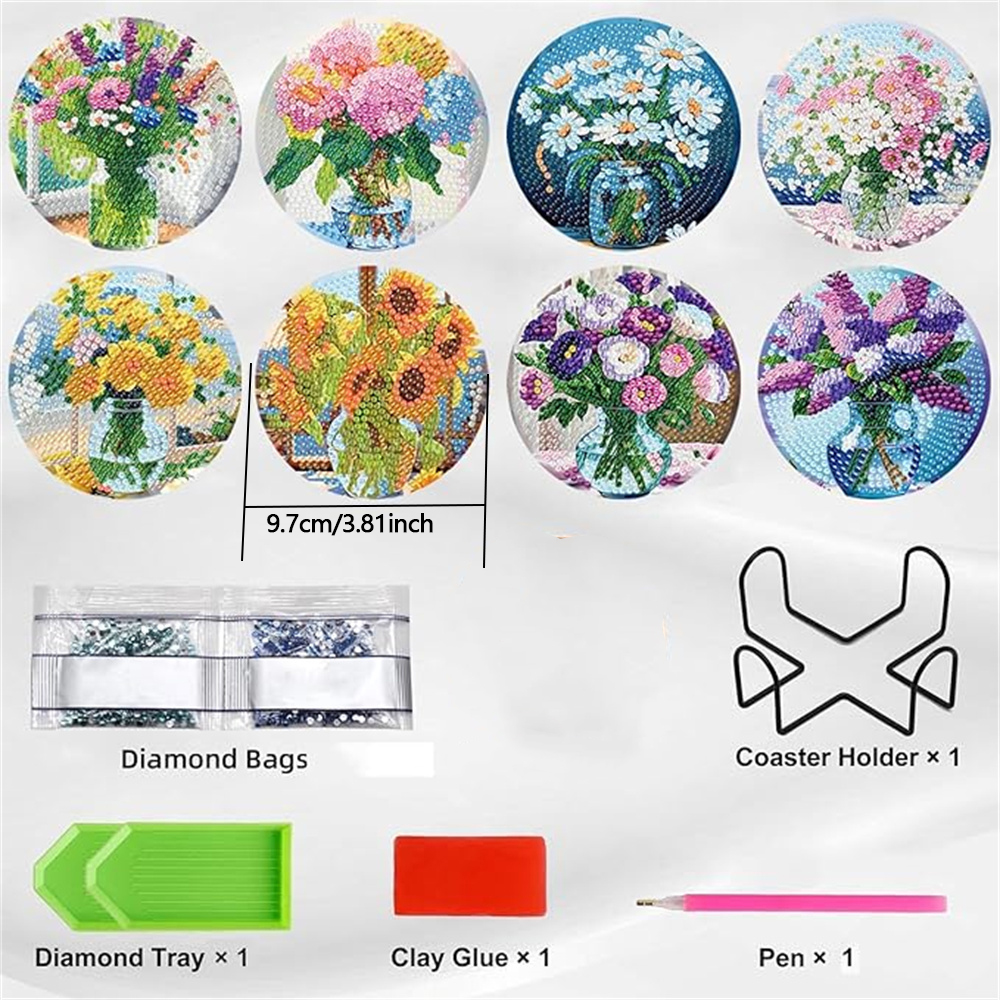 8-Piece Set of Diamond Paintin - Resin Art Canvas review and price