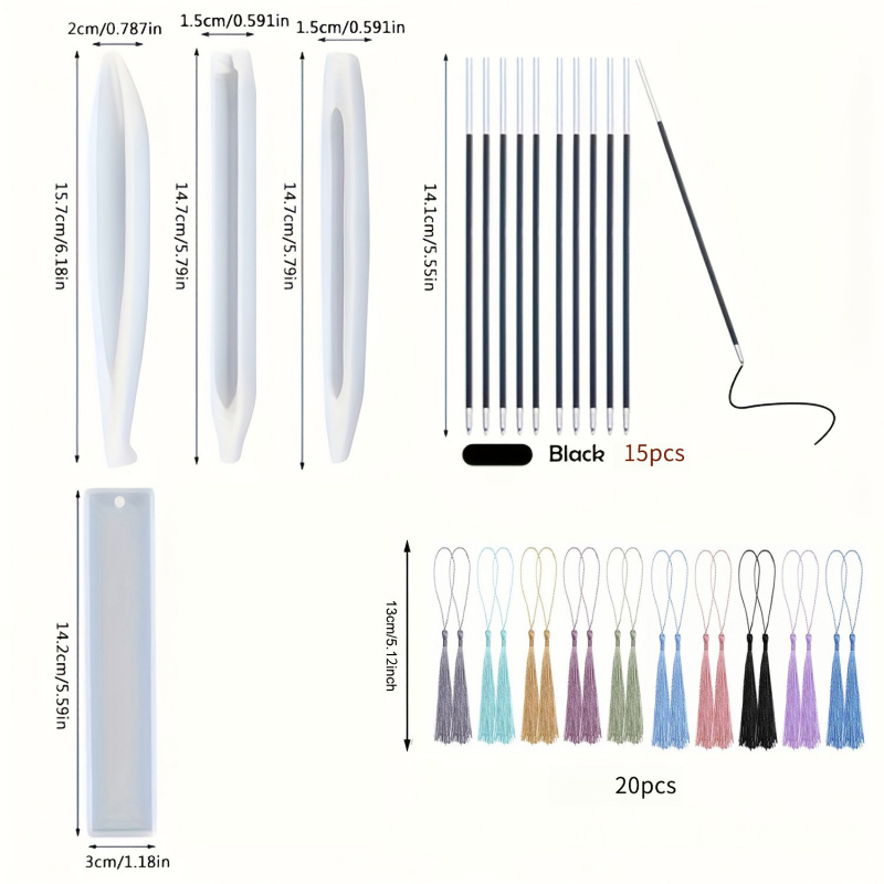 39Pen and bookmark silicone mo - Resin Art Tools review and price