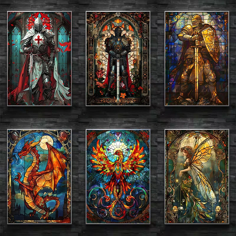 Fantasy Stained Glass Poster P - Resin Art Canvas review and price