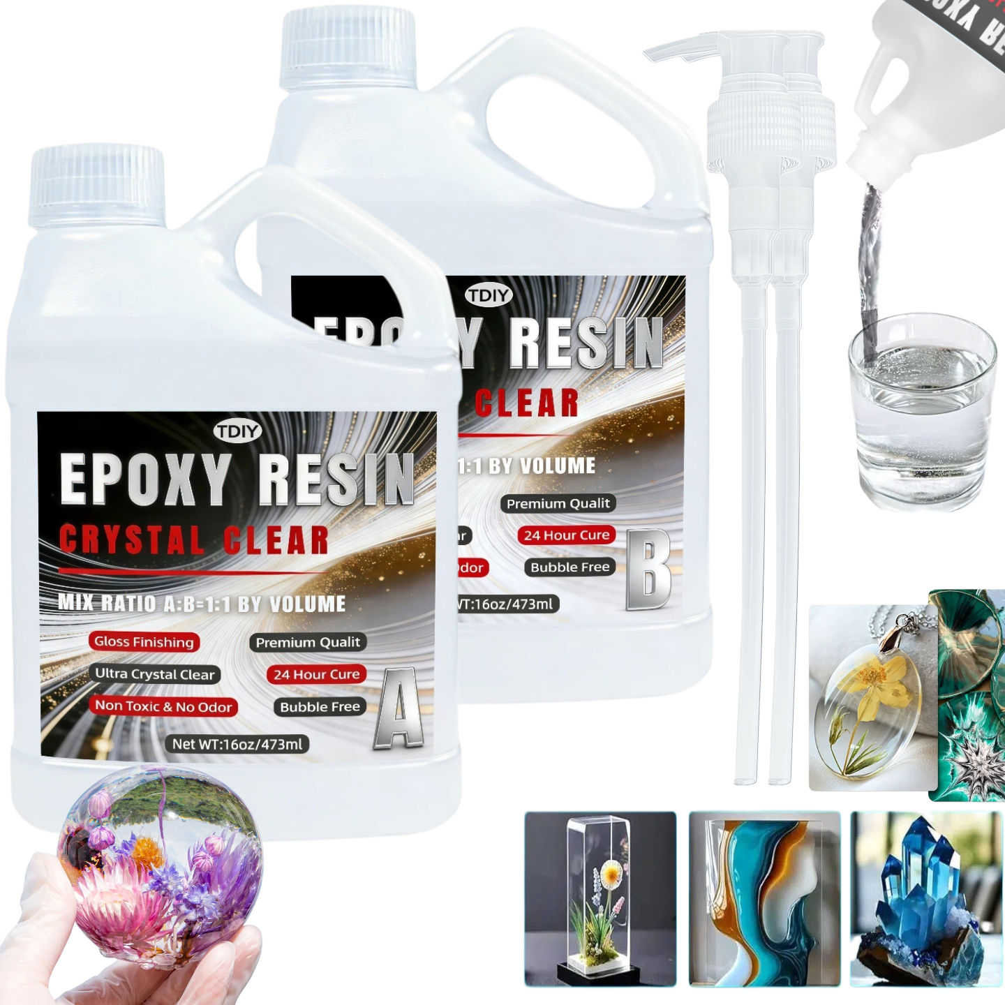 1:1 Crystal Clear Epoxy Resin  - Resin Art Jewellery review and price