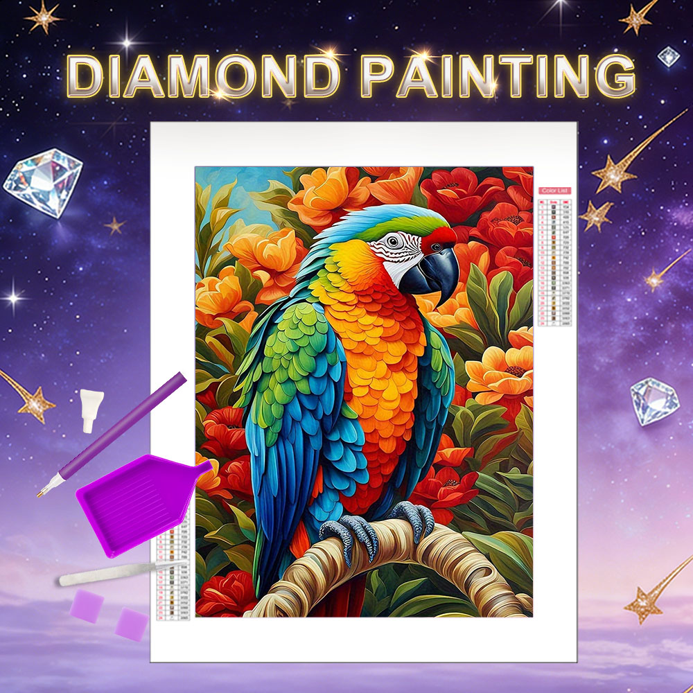 HUACAN Diamond Painting Parrot - Resin Art Canvas review and price