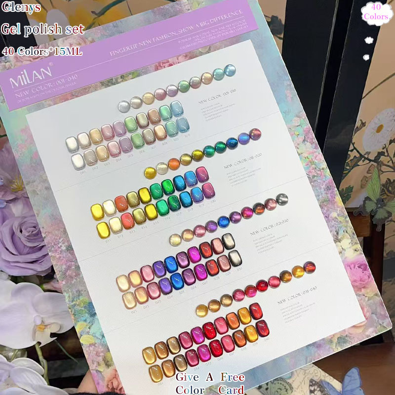 Glenys 40 color cat's eye nail - Resin Art Learning review and price