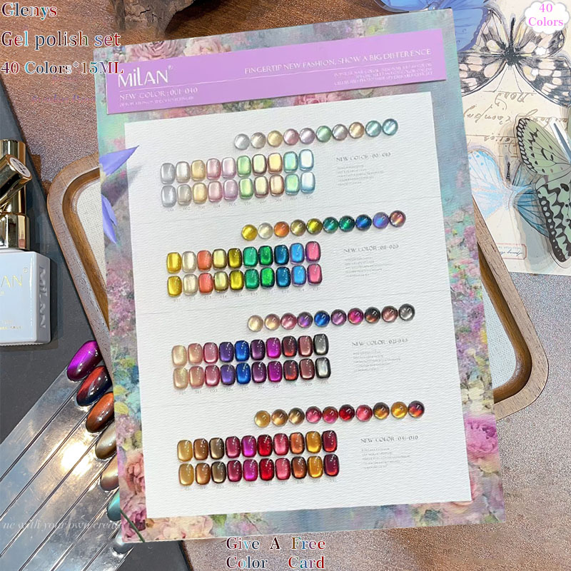 Glenys 40 color cat's eye nail - Resin Art Learning review and price