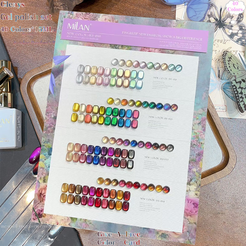 Glenys 40 color cat's eye nail - Resin Art Learning review and price