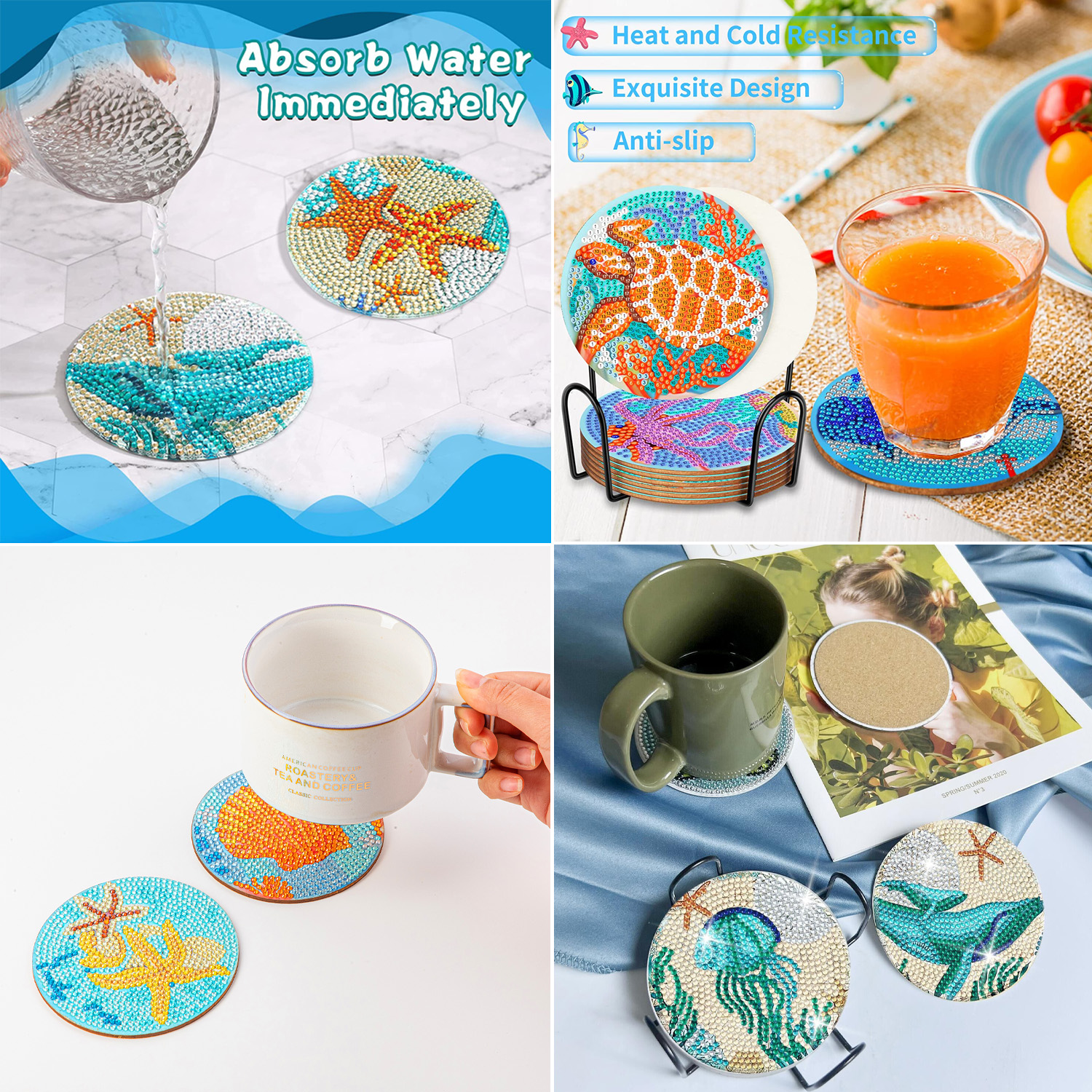 RUOPOTY 8pc/sets Diamond Paint - Resin Art Kit For Beginners review and price
