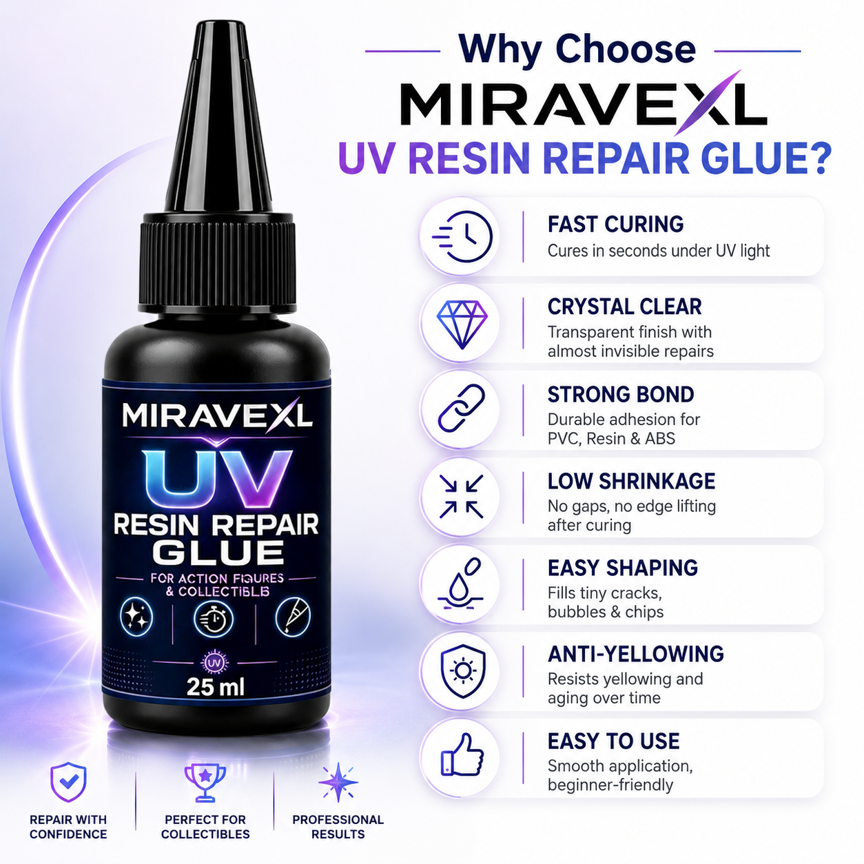 25g MIRAVEXL  UV Epoxy Resin G - Resin Art Accessories review and price