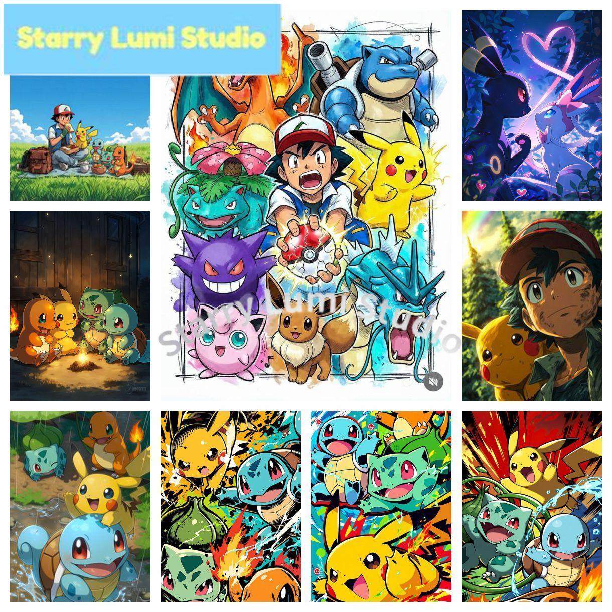 2026 New Pokémon Cute Pikachu  - Resin Art Canvas review and price