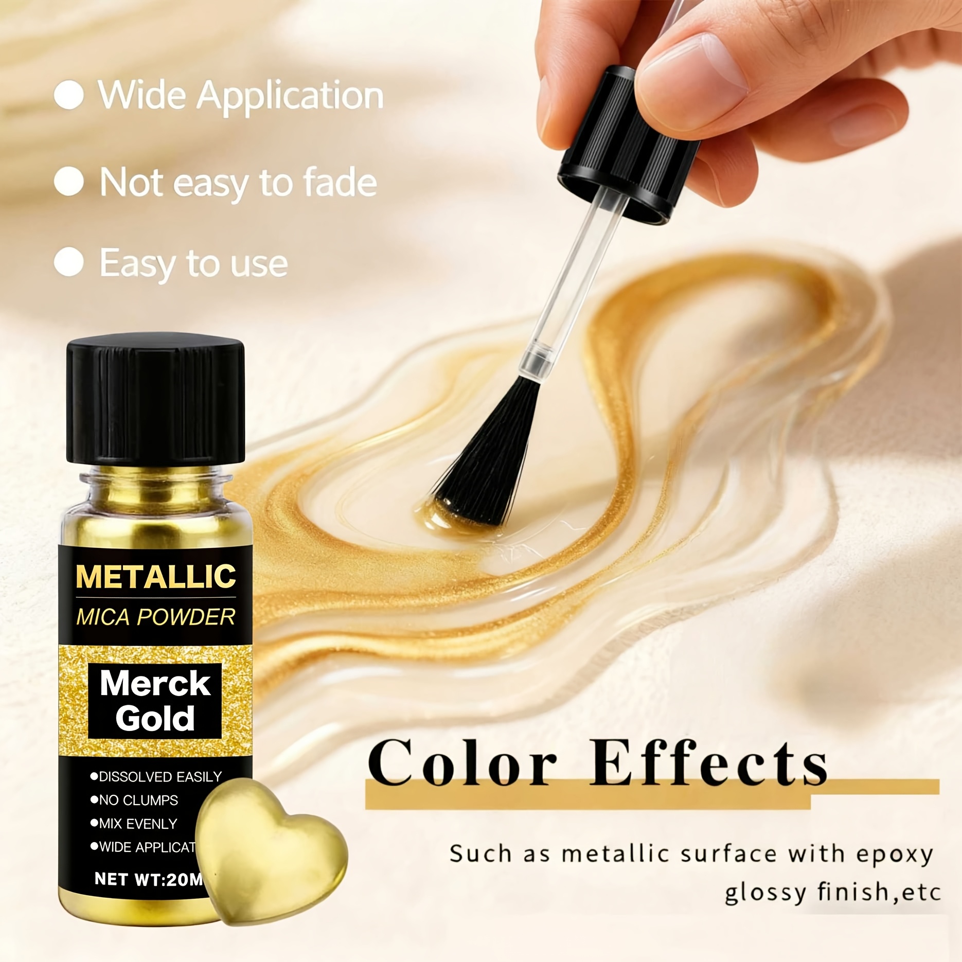 Metallic Mica Powder, Brushed  - Resin Color Paste review and price