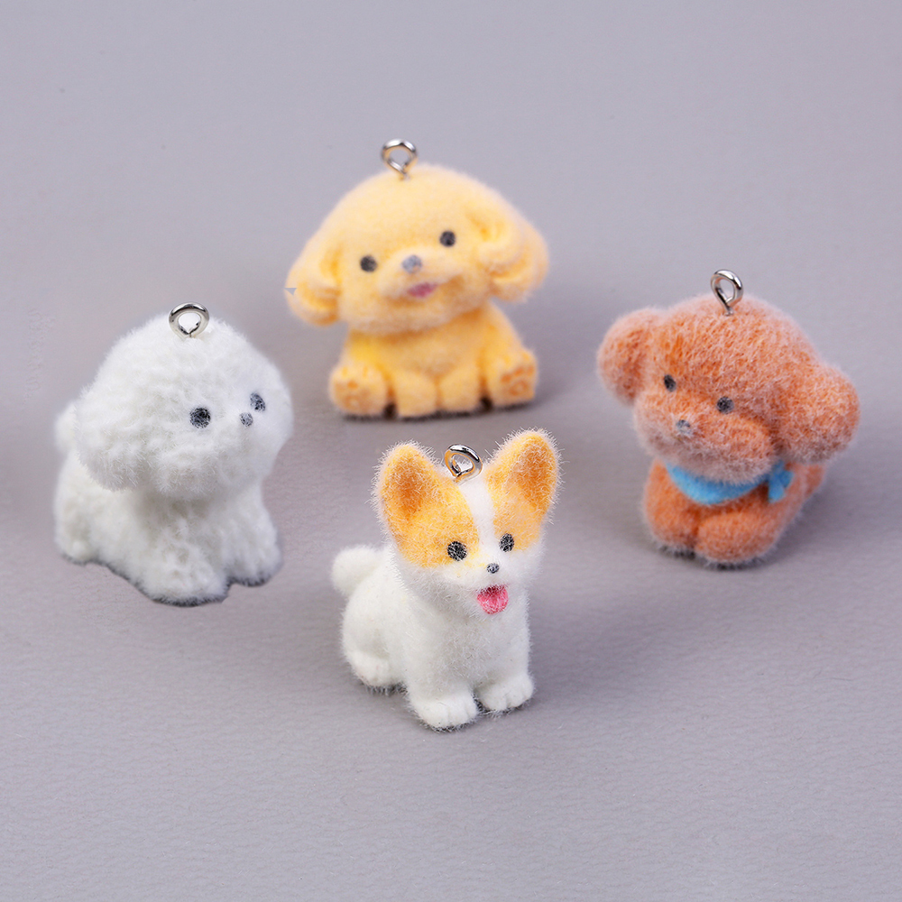10pcs Flocking Puppy Dog Resin - Resin Art Engagement review and price