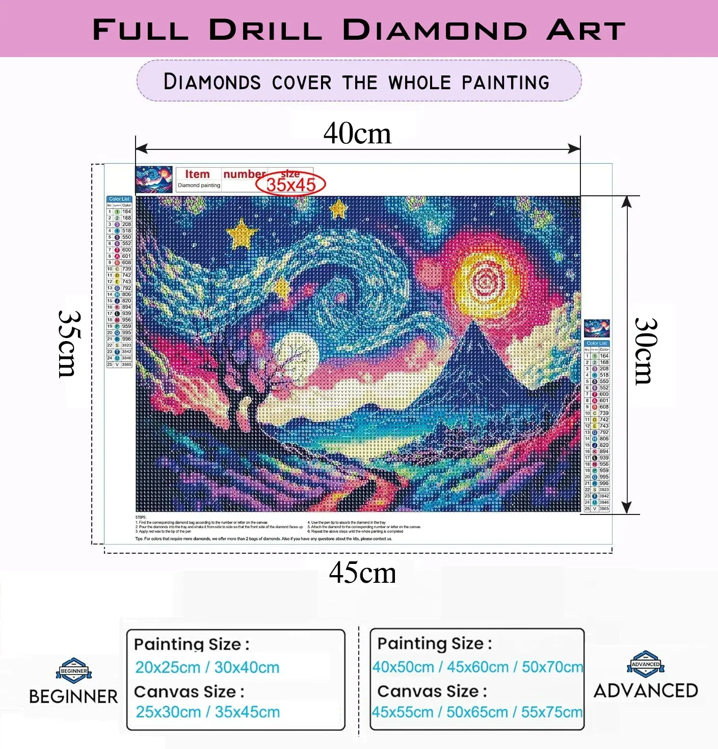 1pc frameless Cross Stitch Dia - Resin Art Canvas review and price