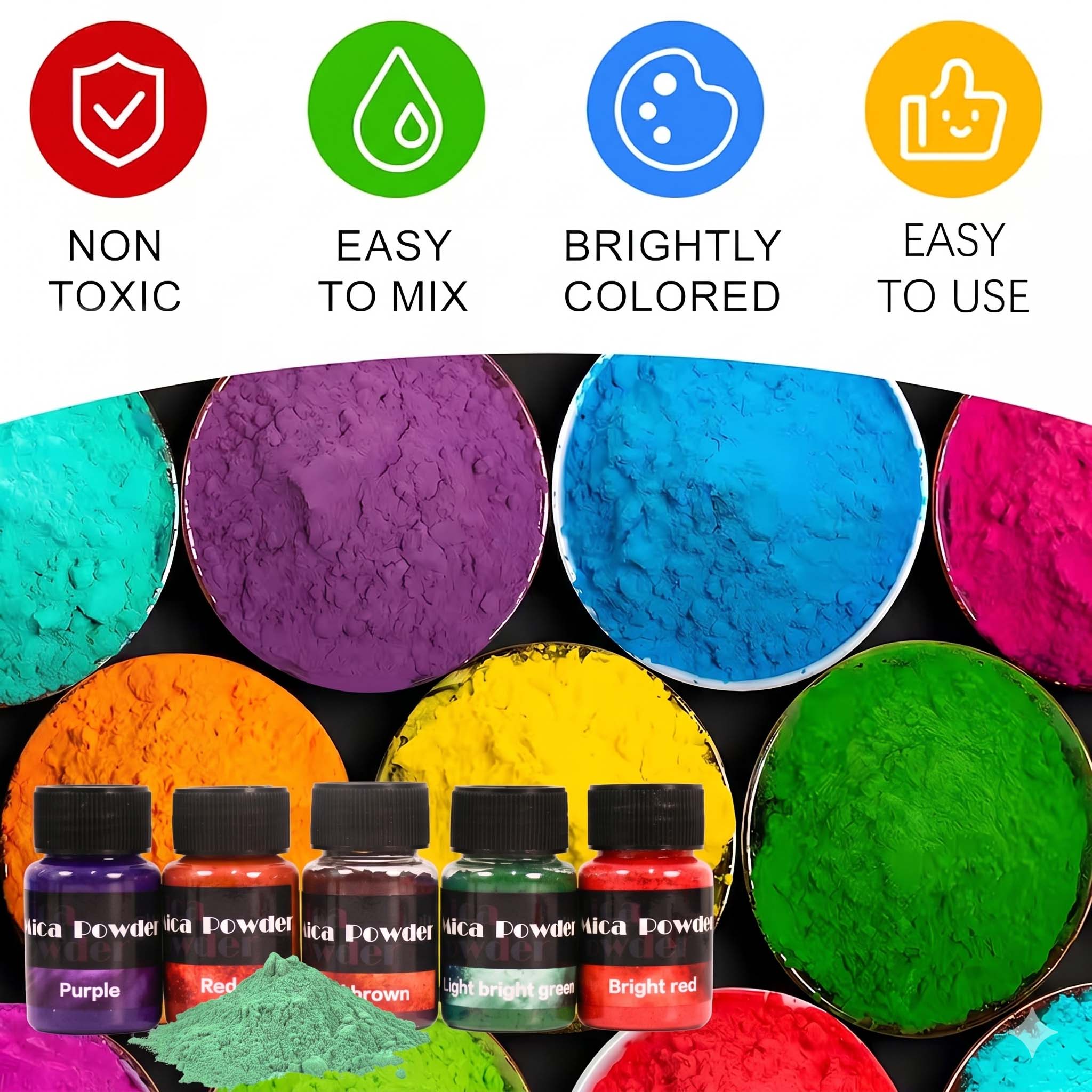 12-Color Gypsum Pigment Powder - Resin Color Paste review and price