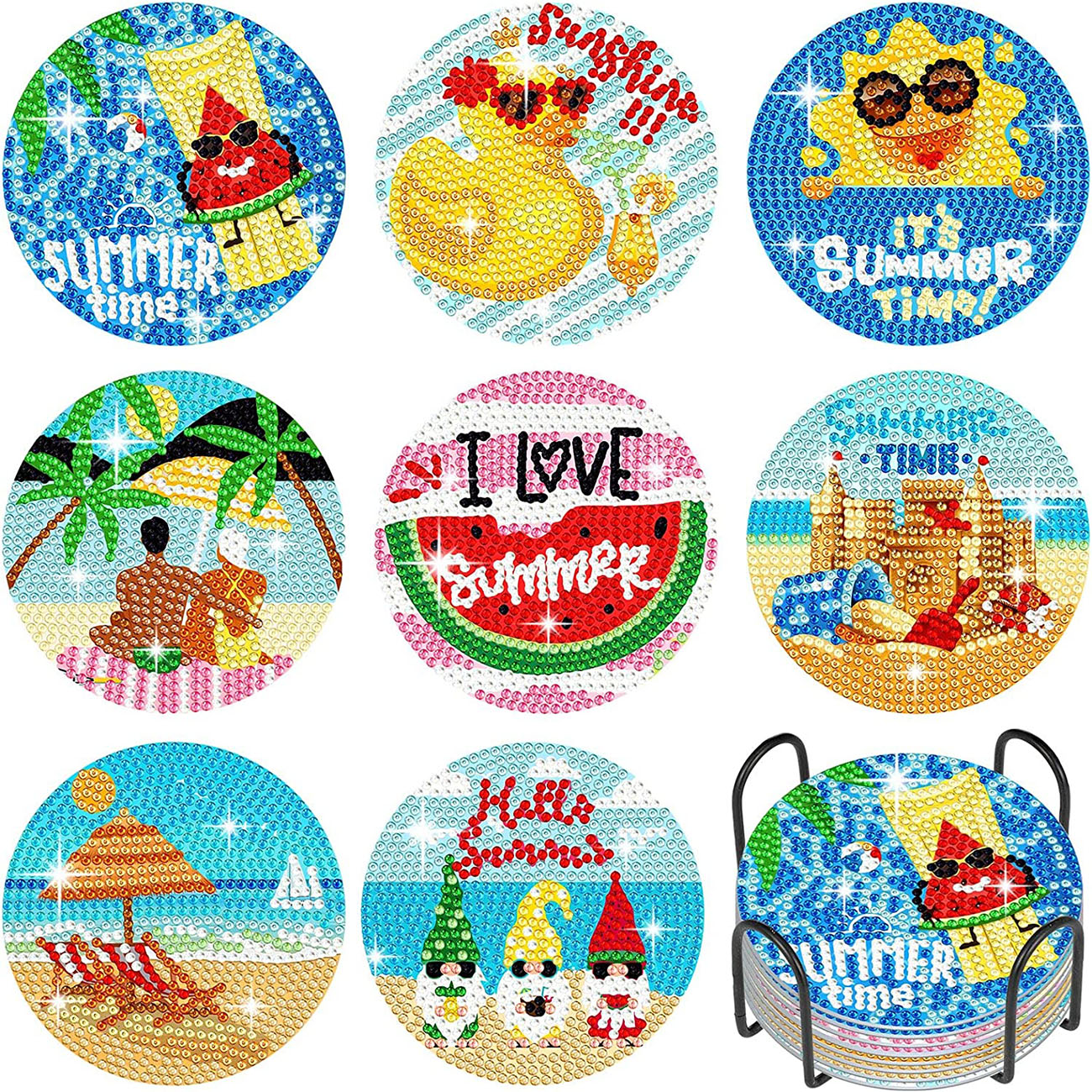 8PCS Summer Beach Diamond Pain - Resin Art Kit For Beginners review and price