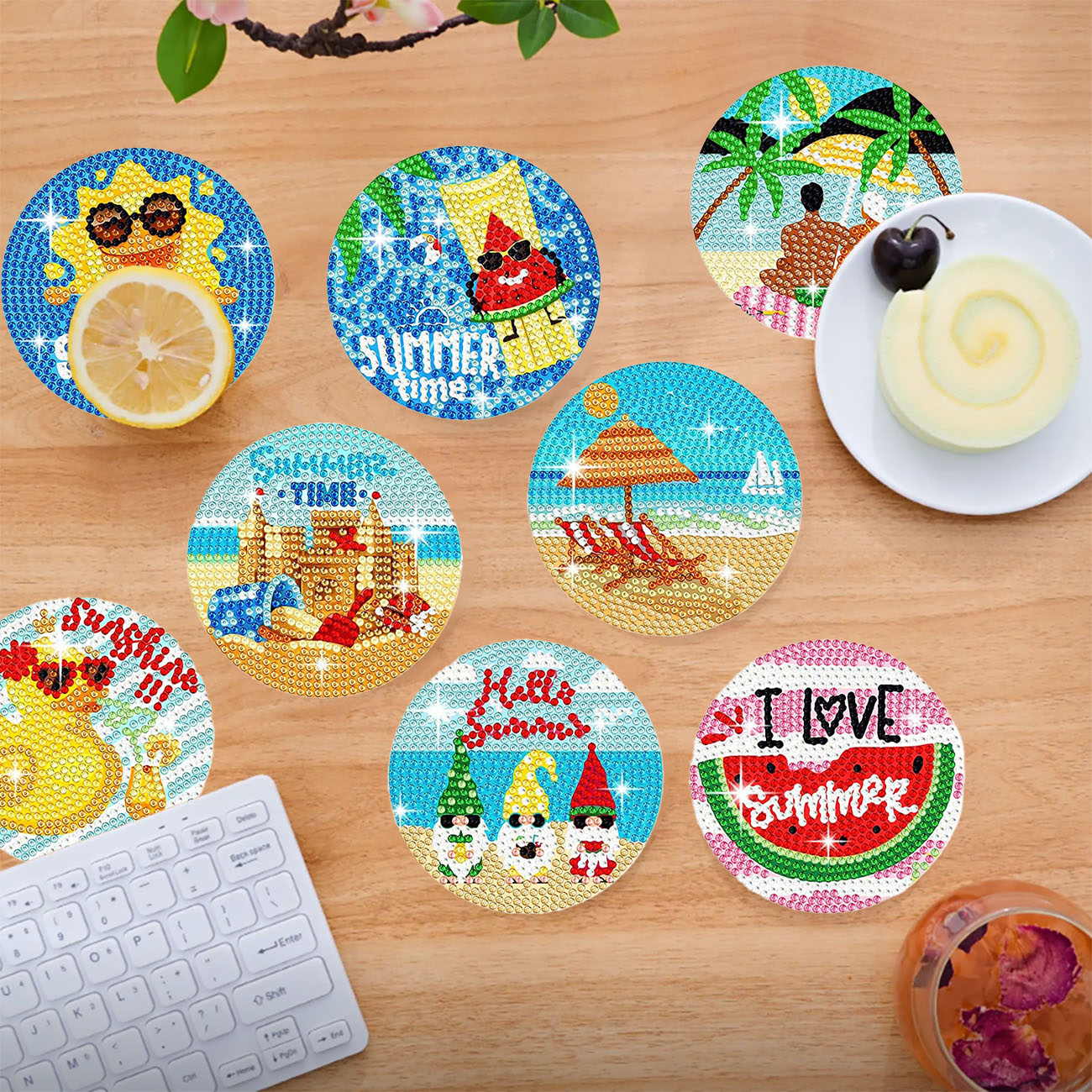 8PCS Summer Beach Diamond Pain - Resin Art Kit For Beginners review and price
