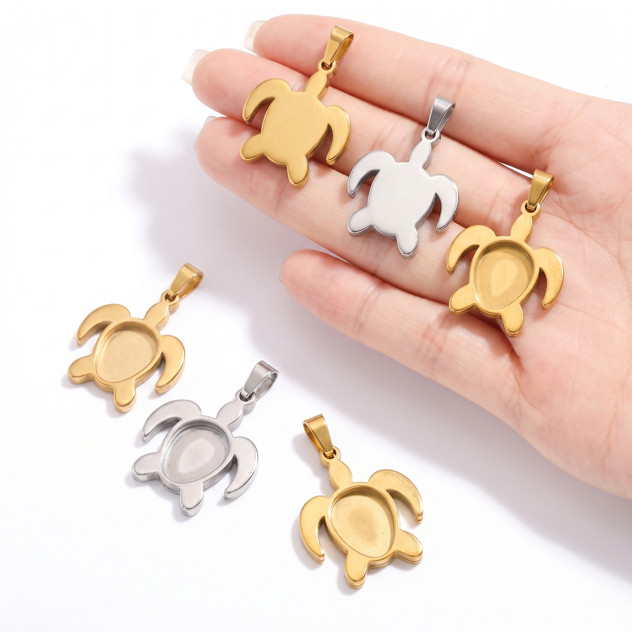 5pcs Stainless Steel Turtle Pe - Resin Art Engagement review and price