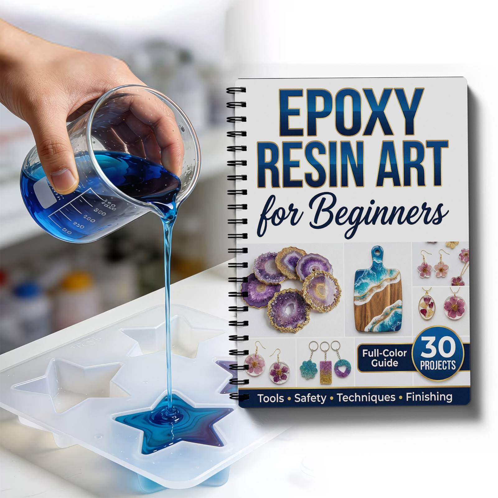 Epoxy Resin Art Book Guide Lea - Resin Art Learning review and price