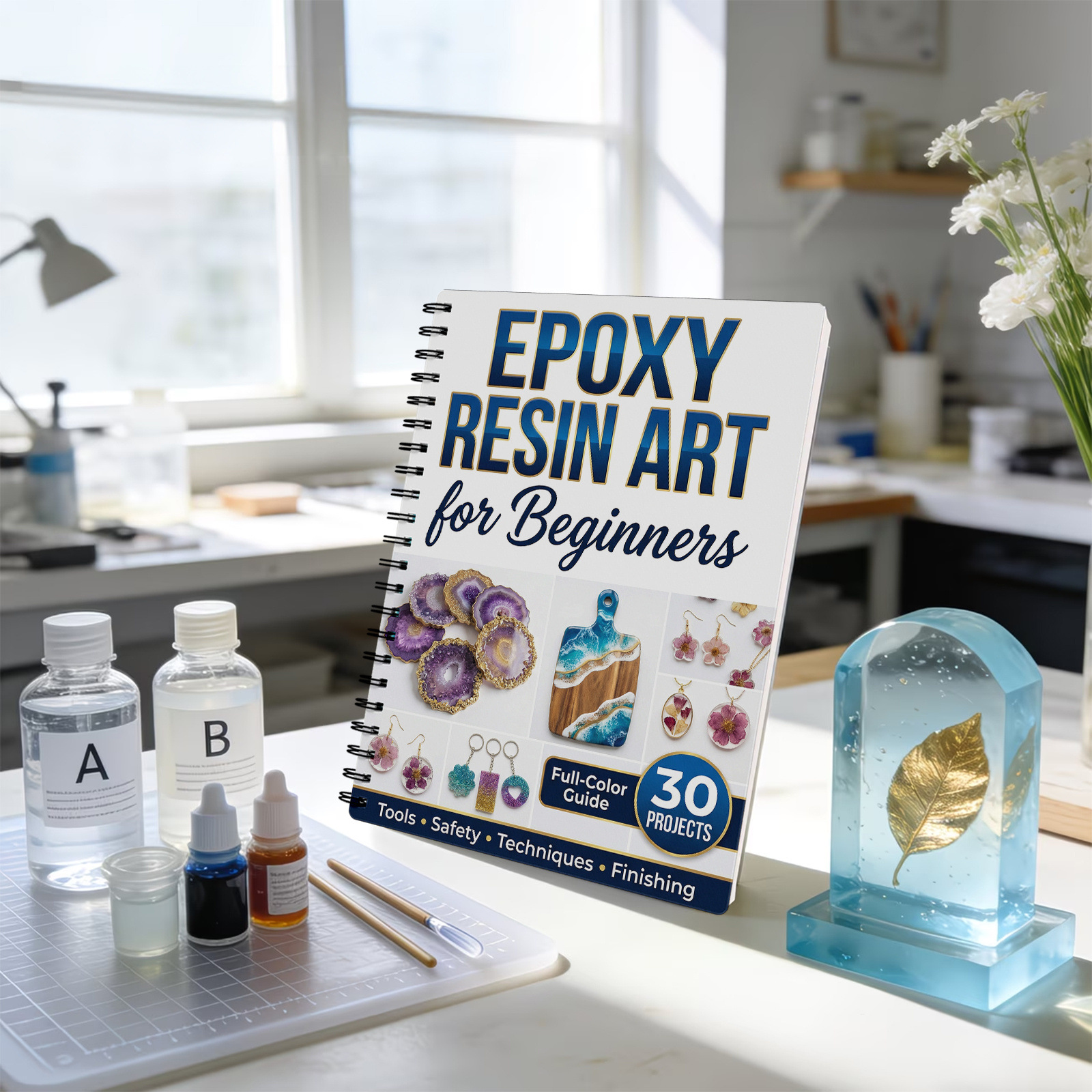Epoxy Resin Art Book Guide Lea - Resin Art Learning review and price