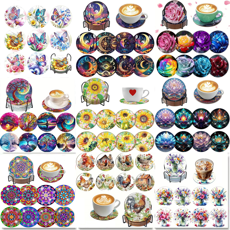 8 pieces of diamond art painti - Resin Art Canvas review and price